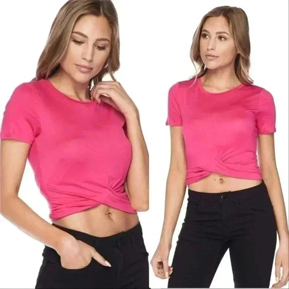 PINK CROPPED TOP - Picture 2 of 2